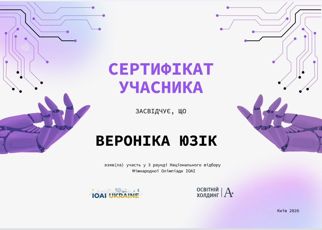 Фінальний раунд національного відбору з міжнародної олімпіади IOAI